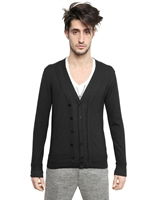 NEIL BARRETT - CARDIGAN IN MAGLIA DI LANA - NERO
