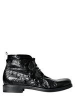 SARTORI GOLD - WRINKLED LEATHER ANKLE BOOTS - BLACK