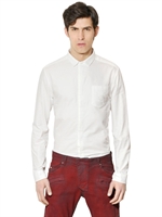 PIERRE BALMAIN - SLIM FIT COTTON SHIRT - WHITE