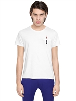 ICEBERG - PENCIL PRINTED COTTON JERSEY T-SHIRT - WHITE