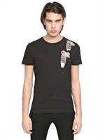 ICEBERG - SAILOR EMBROIDERED PATCH JERSEY T-SHIRT - BLACK