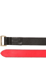 ICEBERG - COLOURED LEATHER BELT - BLACK/RED