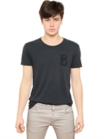 BALMAIN - 3 PACK DRAGON B COTTON JERSEY T-SHIRT - NAVY/BLUE/PETRO