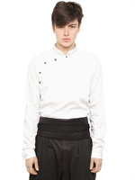 BALMAIN - LIGHT COTTON CANVAS SHIRT - WHITE