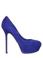 SERGIO ROSSI - 140MM UPTOWN SUEDE PUMPS - ROYAL BLUE