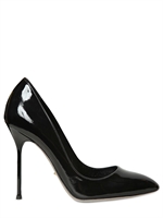 SERGIO ROSSI - 105MM CHICHI PATENT LEATHER PUMPS - BLACK