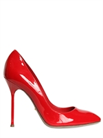 SERGIO ROSSI - 105MM CHICHI PATENT LEATHER PUMPS - RED