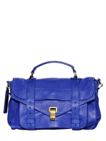 PROENZA SCHOULER - PS1 MEDIUM LUX LEATHER SATCHEL BAG - ROYAL BLUE
