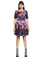 MSGM - ABITO IN GAZAR DI SETA - MULTICOLORE
