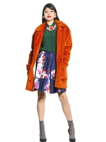 MSGM - ECO FUR COAT - ORANGE