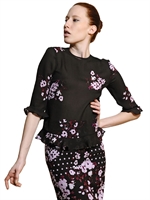 ERDEM - PRINTED SILK CREPONNE SHIRT - MULTI
