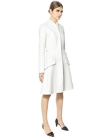PROENZA SCHOULER - VISCOSE/WOOL BOUCLÉ COAT - WHITE