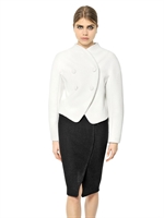 PROENZA SCHOULER - BONDED VISCOSE/WOOL BOUCLÉ JACKET - WHITE
