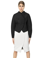 PROENZA SCHOULER - BONDED WOOL BOUCLÉ JACKET - BLACK