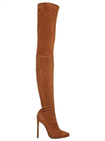 EMILIO PUCCI - 130MM THIGH HIGH STRETCH SUEDE BOOTS - TAN