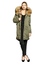 MR&MRS FURS - PARKA MIT MURMASKYKAPUZE - MILITÄRGRÜN