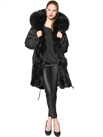 MR&MRS FURS - WENDBARER PARKA AUS MURMASKY & KANINCHENFELL - SCHWARZ