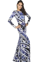 EMILIO PUCCI - LANGES, BEDRUCKTES KLEID AUS VISKOSEJERSEY - MULTI
