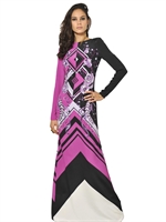 EMILIO PUCCI - LANGES, BEDRUCKTES KLEID AUS CREPE DE CHINE - MULTI