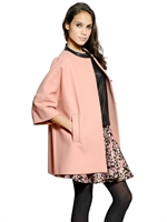 MSGM - WOOL CLOTH COAT - PINK