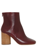 MAISON MARTIN MARGIELA - 80MM CALFSKIN LOW BOOTS - BURGUNDY