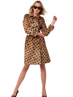 BURBERRY PRORSUM - PRINTED HEARTS PONYSKIN TRENCH COAT - CAMEL/BLACK