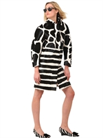 BURBERRY PRORSUM - ZEBRA PRINTED PONYSKIN COAT - BLACK/WHITE