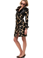 BURBERRY PRORSUM - PRINTED PONYSKIN AND NAPPA TRENCH COAT - BLACK/BEIGE
