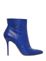 MAISON MARTIN MARGIELA - 100MM GLAZED CALFSKIN LOW BOOTS - BLUETTE