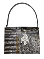 ETRO - KINETIC PRINTED LARGE LAMBSKIN BAG - MULTI