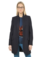 STELLA MCCARTNEY - WOOL/CASHMERE CLOTH COAT - MIDNIGHT