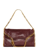 STELLA MCCARTNEY - THREE CHAIN FALABELLA SHAGGY FAUX DEER - PLUM