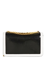 STELLA MCCARTNEY - BRUSHED OFF FAUX LEATHER SHOULDER BAG - BLACK/WHITE