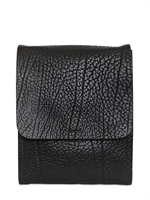 JIL SANDER - MEDIUM PLATONE PRINT LEATHER BAG - BLACK