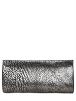 JIL SANDER - PETRUCCI PRINTED LEATHER CLUTCH - GUN METAL