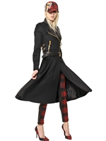 FAUSTO PUGLISI - NAPPA & CASHMERE CLOTH COAT - BLACK
