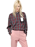 N°21 - EMBROIDERED TARTAN COTTON FLANNEL SHIRT - MULTI