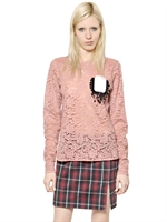 N°21 - EMBROIDERED COTTON LACE SHIRT - PINK