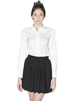 RED VALENTINO - STRETCH-HEMD AUS BAUMWOLLPOPELINE MIT DETAILS - WEIß