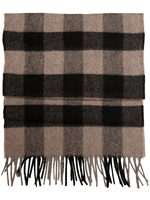 LANVIN - CHECKED WOOL CASHMERE FLANNEL - BEIGE/BLACK
