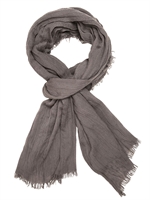 LANVIN - CASHMERE GAUZE SCARF - GREY