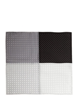 LANVIN - SHADED SILK SATIN POCKET SQUARE - GREY
