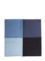 LANVIN - SHADED SILK SATIN POCKET SQUARE - BLUE