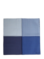 LANVIN - SHADED SILK SATIN POCKET SQUARE - LIGHT BLUE