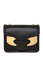 ALEXANDER MCQUEEN - HEROINE WITH CHAIN LEATHER SHOULDER BAG - BLACK