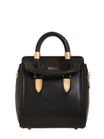 ALEXANDER MCQUEEN - MINI HEROINE METAL PLAQUE SHOULDER BAG - BLACK