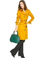 BURBERRY LONDON - WARBOROUGH CASHMERE COAT - YELLOW