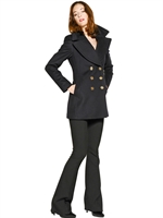 BURBERRY LONDON - WENSLEY CASHMERE BLEND CLOTH COAT - NAVY