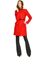 BURBERRY LONDON - HARTINGTON WOOL CLOTH COAT - RED