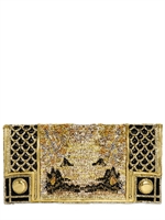 BALMAIN - EMBROIDERED SILK CLUTCH - MULTI